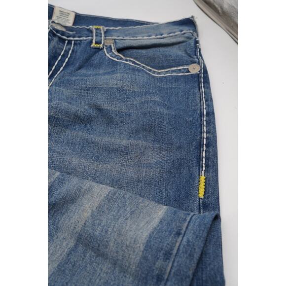 HOT USA Men TRUE RELIGION 859 RICKY SUPER T -YW STRAIGHT Jeans 36/32 - Picture 5 of 10